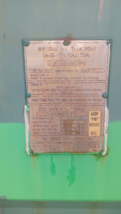 VARŠAVA, 40´HC, CARGO WORTHY, 1550€ = 37800KČ